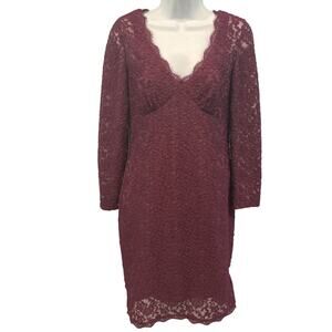 Vintage Cache Women Lace Y2K Dress Size 8 Purple Formal HOCO Sweetheart Neckline